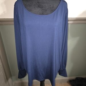 Eloquii Navy Blue Women's Blouse